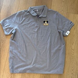 Disney Light Gray Polo Shirt with Character Embroidery